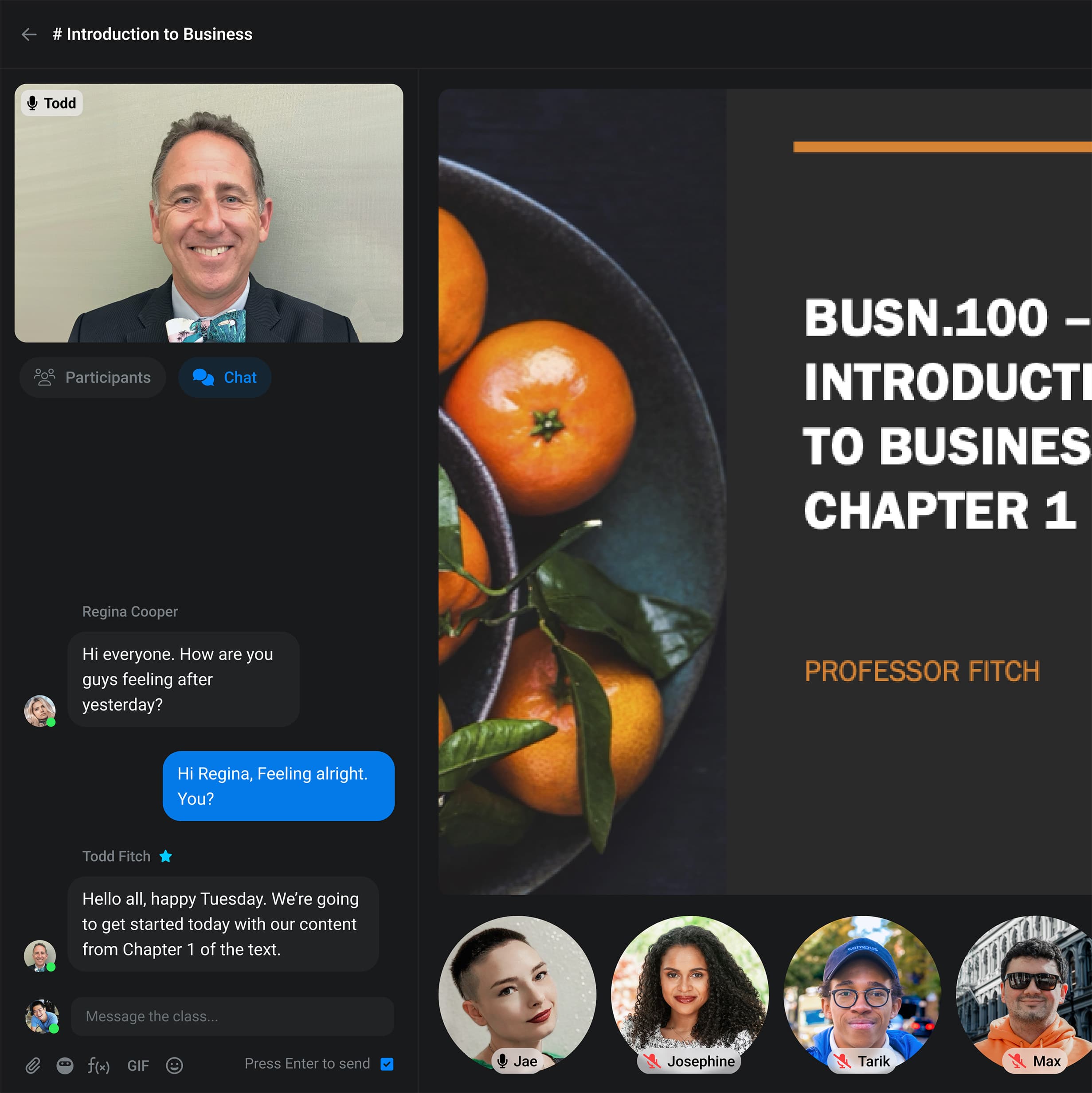 Image of a live class in a Campus Online Associate Degree Program